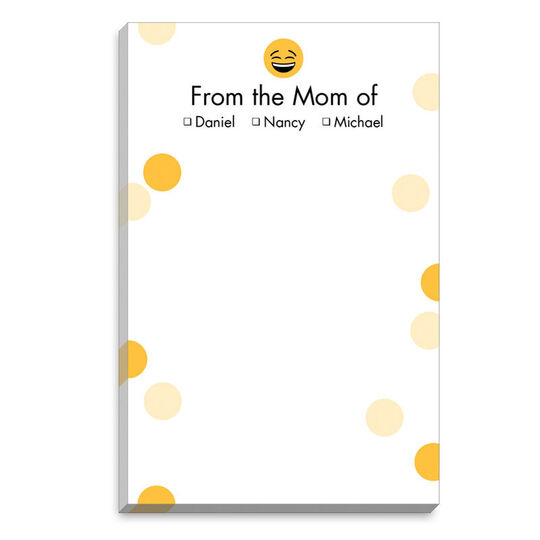 Laughing Emoji Dots Mommy Notepads